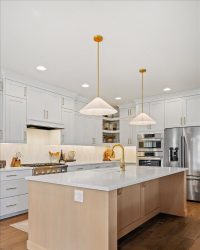 Beautiful kitchen remodel with white cabinets
