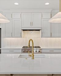 Beautiful kitchen remodel with white cabinets